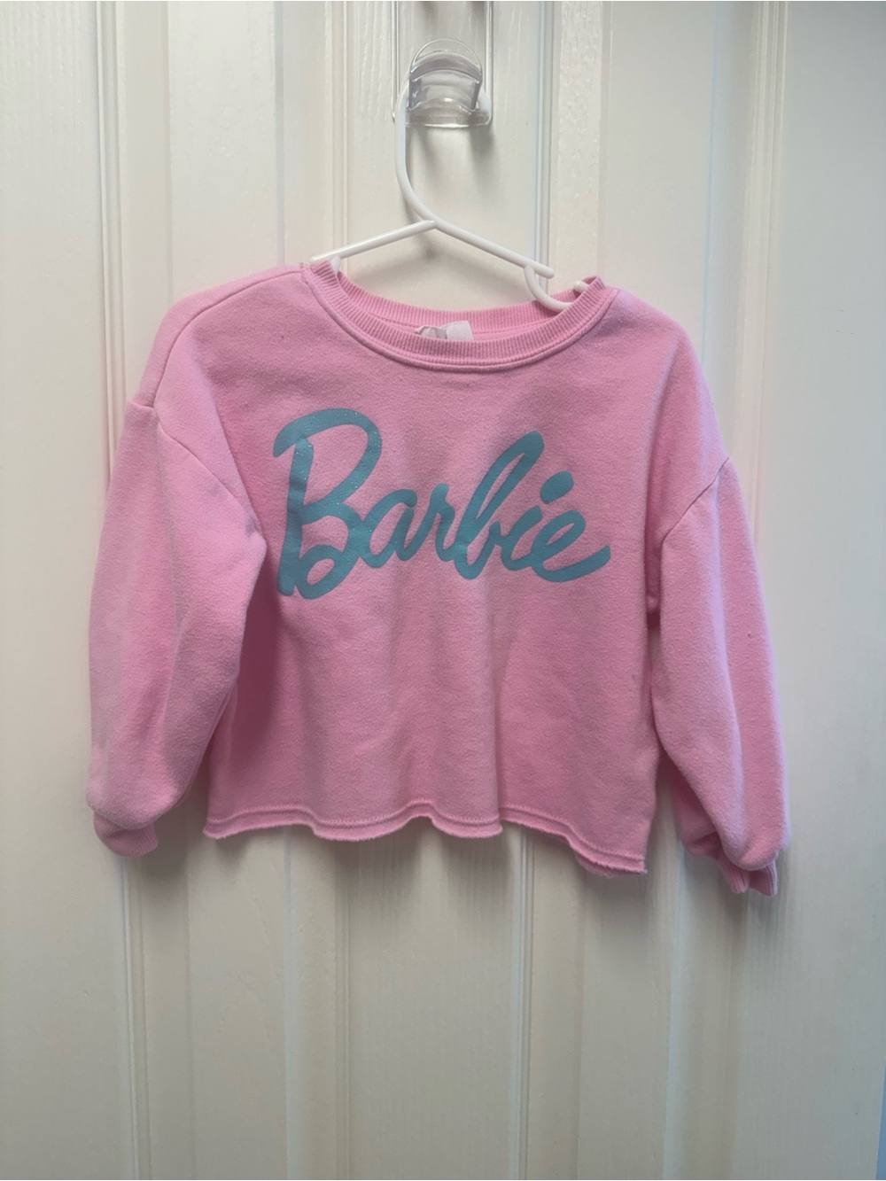 Barbie Girls' 3T Pink Logo Pullover Sweatshirt